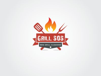 Barbecue party icon logo design, bbq grill vector, restaurant fast food illustration.	