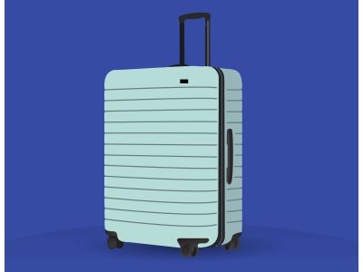 Suitcase vector illustration, luggage bag icon. Brief case vector.