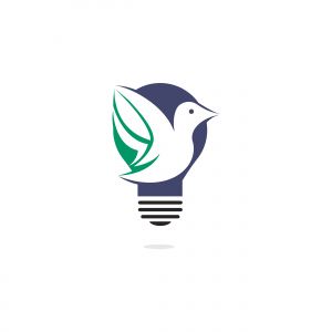 Bird light bulb logo design. Creative idea concept design.	
