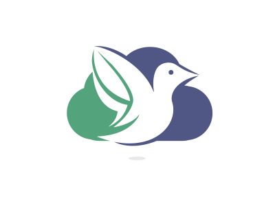 Cloud bird vector logo design. Creative bird and cloud icon.	