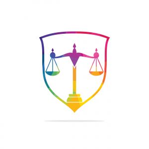 Law and Attorney Logo Design. Law firm and office vector logo design.	