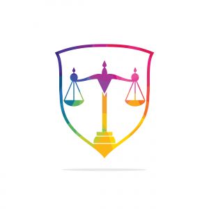 Law and Attorney Logo Design. Law firm and office vector logo design.	