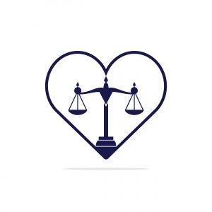 Love Law Logo Template Design Vector. Law and Attorney Logo Design.	