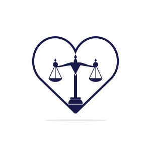 Love Law Logo Template Design Vector. Law and Attorney Logo Design.	