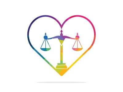 Love Law Logo Template Design Vector. Law and Attorney Logo Design.	