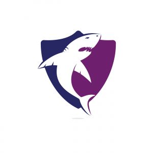 Shark vector logo design. Creative shark icon vector design template.	