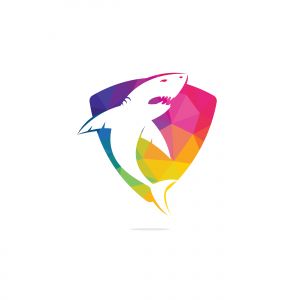 Shark vector logo design. Creative shark icon vector design template.	