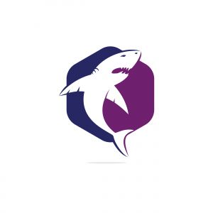 Shark vector logo design. Creative shark icon vector design template.	