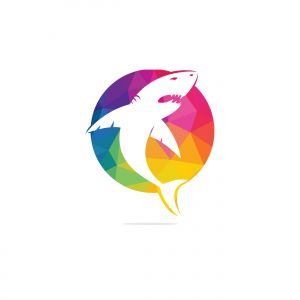 Shark vector logo design. Creative shark icon vector design template.	