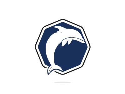Dolphin vector logo design. Creative dolphin icon vector design template.	