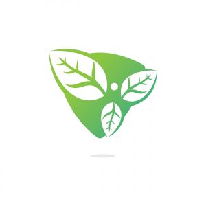 Healthy man and leaves figure vector logo design. Ecological and biological product concept sign. Ecology symbol. Human character icon. Logo for spa, healthy, nature and etc.	