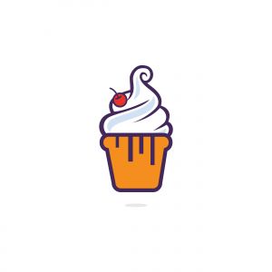 Ice cream vector logo design. Ice cream icon simple sign.	