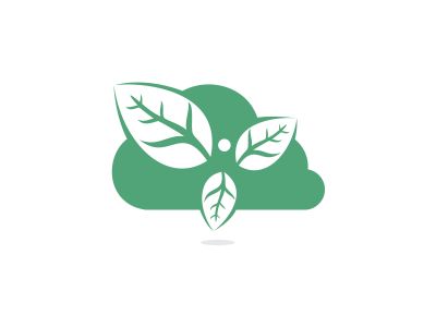 Healthy man and leaves cloud shape figure vector logo design. Ecological and biological product concept sign. Ecology symbol. Human character icon. Logo for spa, healthy, nature and etc.	