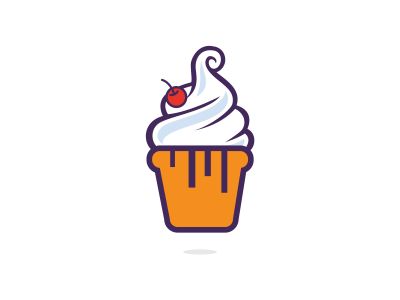 Ice cream vector logo design. Ice cream icon simple sign.	
