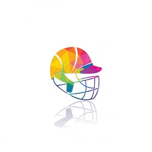 Cricket helmet vector icon design. Creative helmet for Cricket Championship concept.	