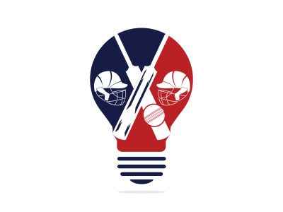 Cricket team vector logo design. Cricket ideas logo concept. modern sport emblem. vector illustration.	