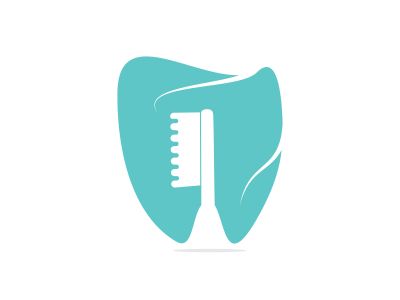 Dental health clinic service vector logo design. Dental clinic and health products logo sign.	