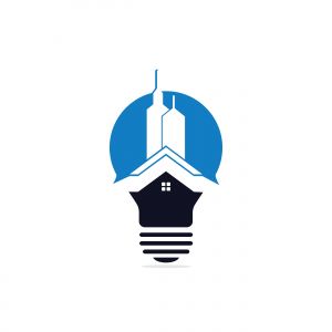 Bulb city logo design. Building Idea logo template, Modern Bulb City logo designs concept.	