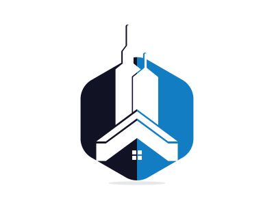 Real estate vector logo design. Building logo design. Building Estate Logo with Skyscrapers.	