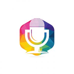 	 Music records logo design. microphone icon symbol design.	