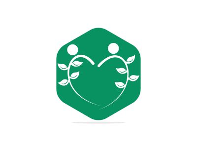 	 Healthy people vector logo design. People tree eco and bio icon human character icon nature care symbol.