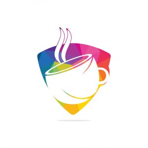 Coffee cafe vector logo design. Unique coffee cup icon logo template.	