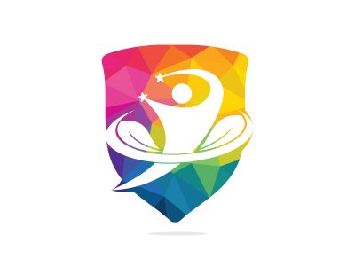 Healthy people logo design.Human life logo icon of abstract people leaves vector.	