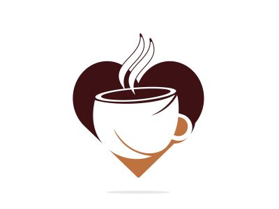 Coffee love logo design concept template. Coffee cup logo. Break, cafe.	
