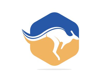 Kangaroo vector logo design. Creative kangaroo nature logo design concept.	