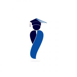 Student vector logo design. School, University or Educational institute logo.	