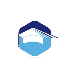 Graduation cap vector logo design. Education logo template. Institutional and educational vector logo design.	
