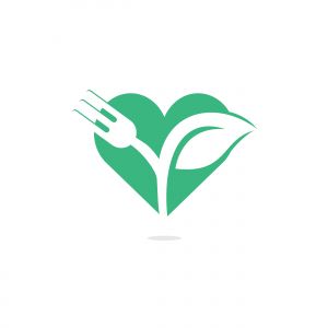 Healthy Food Logo. Vegetarian food symbol. Creative logo design concept for healthy products.	