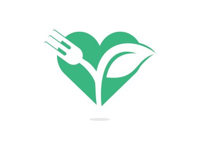 Healthy Food Logo. Vegetarian food symbol. Creative logo design concept for healthy products.	