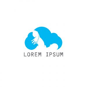 Swimming Logo. Swimmer icon with caption. Swimming or Swimmer Logo. Vector illustration	