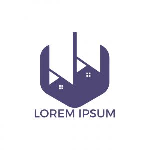 Real estate logo design. Logo symbol or icon for real estates or building construction business.	