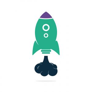  Rocket Vector Logo Design. Start up Rocket Space Ship Abstract Vector Logo.