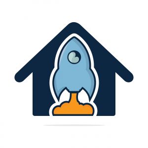  Rocket House Logo Design. Rocket Logo Vector Logo Template