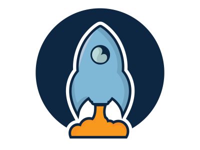  Rocket Vector Logo Design. Start up Rocket Space Ship Abstract Vector Logo.