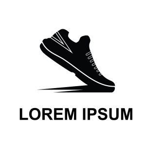 Man shoes logo design template vector image