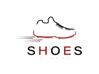Man shoes logo design template vector image