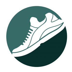 Man shoes logo design template vector image.