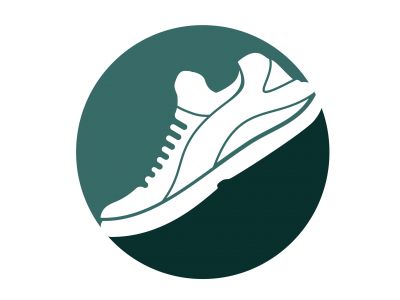 Man shoes logo design template vector image.