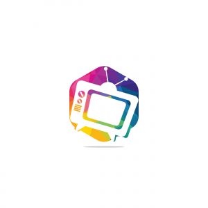 tv vector logo design .