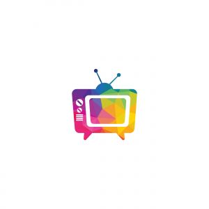 tv vector logo design .