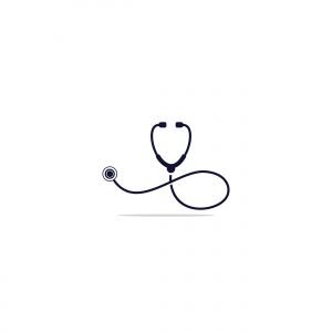 stethoscope vector logo design .