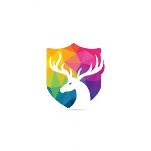 deer vector logo design .