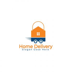 home delivery vector logo design .