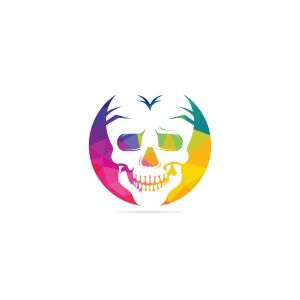 skull vector logo design .
