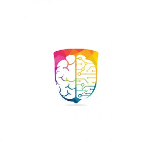 brain vector logo design .