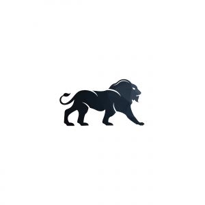 lion vector logo design .